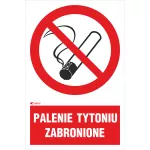 PALENIE TYTONIU ZABRONIONE 150X205 FOLIA SAMOPRZYLEPNA FOTOLUMINESCENCYJNA