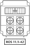 Rozdzielnica 4*32A 4p,zabezp 3F-16A