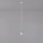 COTTON 200 fi100 wisząca wpust max.1x1,9W, G9, 230V, przewód transparentny, srebrny aluminiowy (mat struktura) RAL 9006