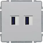 KOS 66 Ładowarka USB podwójna BIAŁY