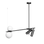 DUO wisząca max.2x5W, G9, 230V + SLM PremiumWhite, L09, 2x1190lm/24D/930, 230V, czarny głęboki (mat struktura) RAL 9005