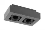 OPRAWA SUFITOWA ASTER, AC220-240V, 50/60 Hz, GU10, max.50W * 2, IP20, ALUMINIOWA, PODWÓJNA, CZARNA