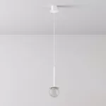 CLAR 200 fi100 wisząca LED 2,7W/298lm/3000K, 230V, przewód transparentny, biały sygnałowy (mat struktura) RAL 9003