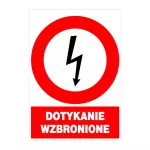 Znak elektryczny zakazu 148X210 