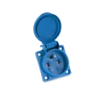 Gniazdo 2P+Z 16A IP54 tablicowe niebieskie