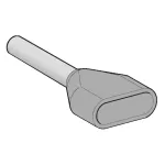 Oznaczniki, końcówki kablowe podwójnie izolowane - rozmiar średni - 2,5 mm² - szare