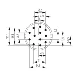 SAI-M23-BE-12-F-PE Wkładka stykowa do złączy okrągłych, nr.katalogowy 1224190000