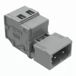 Wtyk 1-przewodowy CAGE CLAMP®, szary 231-618/018-000/035-000