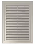 kratka wentylacyjna 180x250 mm z siatką i kołnierzem prostokątnym 138x208 mm, satyna