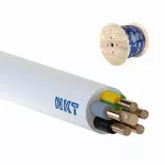 YDYżo 450/750 5x10 biały Kabel elektroenergetyczny, instalacyjny, wielożyłowy z izolacją PVC