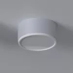 KAPS A1/10 stropowy LED 10W/1000lm/3000K, 230V, biały sygnałowy (mat struktura) RAL 9003, srebrny aluminiowy (mat struktura) RAL 9006