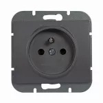 PT-16O Gniazdo wtyczkowe pojedyncze-ONYX- p/t 2P + Z 16A, 250V; antracyt