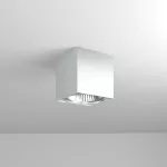 TITO D2 stropowy max. 1x13W, GU10, 230V, srebrny aluminiowy (mat struktura) RAL 9006