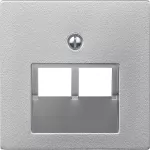 Merten, System M, płytka centralna mechanizmu RJ45, podwójna, aluminium