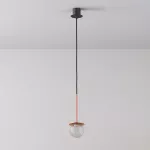 CLAR 200 fi100 wisząca LED 2,7W/298lm/3000K, 230V, przewód czarny guma, kolor miedzi (gładki mat)