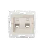 LOGI 02-1410-003 kr Gniazdo komuterowe podwójne (RJ45Cat 6 Jack)