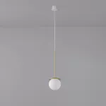COTTON 200 fi160 wisząca max.1x4,8W, G9, 230V, przewód transparentny, kolor złota (gładki mat)
