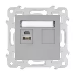 BELLA (Popiel mat) Gniazdo komputer. pojedyncze FOREX GPK-1BL/F/m bez ramki (op=4)