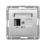 VERONA (Biały) Ładowarka USB A (A-10W) bez ramki (op=4)