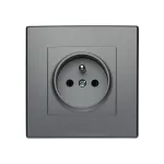 MILANO (Inox) Gniazdo pojedyncze z uziemieniem
