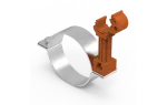 [NI/RAL 8004] Uchwyt do rury spustowej z plastikiem fi80mm