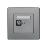MILANO (Inox) Gniazdo antenowe pojedyncze typu F