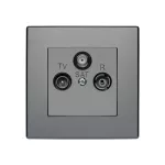 MILANO (Inox) Gniazdo antenowe R-TV-SAT końcowe