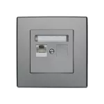 MILANO (Inox) Gniazdo komputerowe RJ45 KAT. 5E pojedyncze