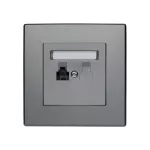 MILANO (Inox) Gniazdo telefoniczne RJ11 pojedyncze