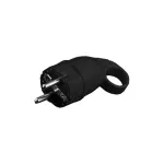 CZARNA WTYCZKA Kątowa Uni-Schuko 16A 250V