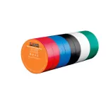 TAŚMA Elektroizolacyjna (OP.Z. 10) 0,13mm x 15mm x 10m , 1op=10szt, mix kolorów: biała,czerwona,niebieska,zielona,żółta, każda x2szt