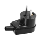 Wtyczka kątowa 16A 250V IP20 czarna