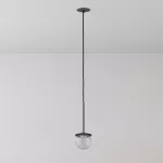 CLAR 200 fi100 wisząca wpust LED 2,7W/298lm/3000K, 230V, przewód czarny guma, szary grafitowy (mat struktura) RAL 7024