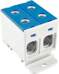 ZŁĄCZKA SZYNOWA ROZDZIELCZA 1-TOROWA 4-OTWORY 50MM2 ZGX 2x50 NIEBIESKA