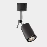 MINORIS stropowy 1x50W, GU10, 230V, czarny głęboki (mat struktura) RAL 9005