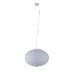 OVO fi400 wisząca max.1x23W, E27, 230V, przewód transparentny, biały sygnałowy (mat struktura) RAL 9003