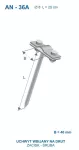 Uchwyt wbijany na drut B=40mm /fi 8, L=25 cm/ Z-Śruba