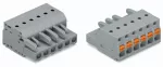 1-przewodowe gniazdo przycisk Push-in CAGE CLAMP®, szara 2231-116/026-000
