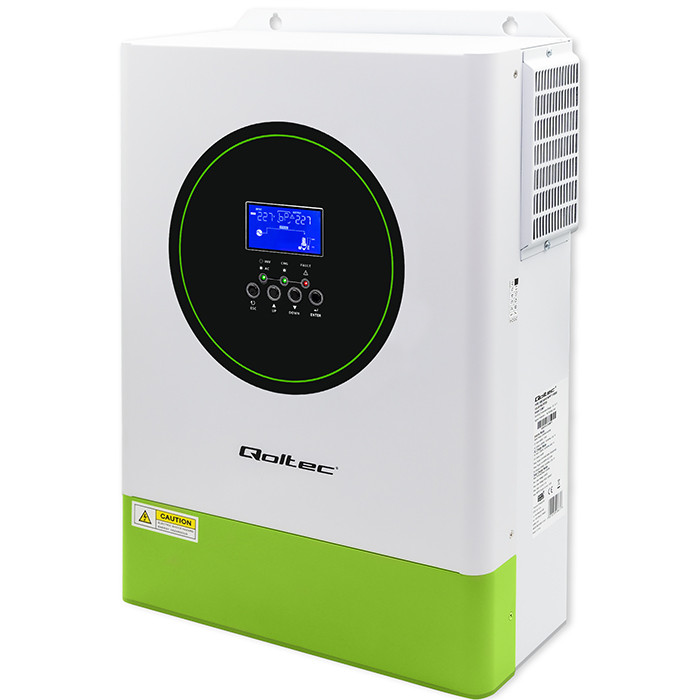 Qoltec Modularny Hybrydowy inwerter solarny Off-Grid 6200W | 120A | 48V | MPPT | do 12 jednostek | BMS | Sinus | opcja Wi-Fi | Power Factor 1.0