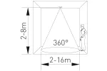 CZUJNIK MIKROFALOWY RUCHU CM-13-DIM, max.600W, KĄT DZIAŁANIA 360*, ZASIĘG 15m, ± 1,5-8m
