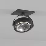 DEDRA M1Ahd AR111 wpust stropowy, max. 1x60W, G53, 12V, czarny głęboki (mat struktura) RAL 9005