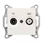 Sedna, gniazdo TV/SAT przelotowe, 8dB, kremowy