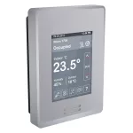 SE8350, regulator z czujnikiem temp+wilg, ekran dotykowy, BACnet/Modbus, srebrny