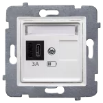 ROSA (Biały) Szybka Ładowarka USB C (C-20W), bez ramki (op=4)