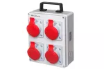 Rozdzielnica RPK3 IP44 wyposażona w okablowanie do podłączenia zabezpieczeń z gniazdami: 4x16A 3P+N+Z 400V~