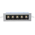 DENON RT wpust stropowy 15W/1500lm/12D/930, srebrny aluminiowy (mat struktura) RAL 9006