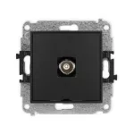 ICON Mechanizm gniazda pojedynczego BNC, bez pola opisowego czarny mat