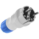WT-54 Wtyczka rozbieralna prosta Uni Schuko EXTREM 2p+Z, 16A; IP 54; szaro-niebieski