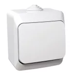 Cedar Plus, łącznik 1-biegunowy, IP44, biały