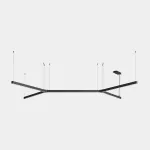 Lineal lighting system Apex "H" Pendant 66W LED warm-white 2700K CRI 92 DALI Black IP40 5731lm AW36-60VAPLDS60